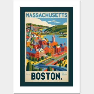 A Vintage Travel Art of Boston - Massachusetts - US Posters and Art